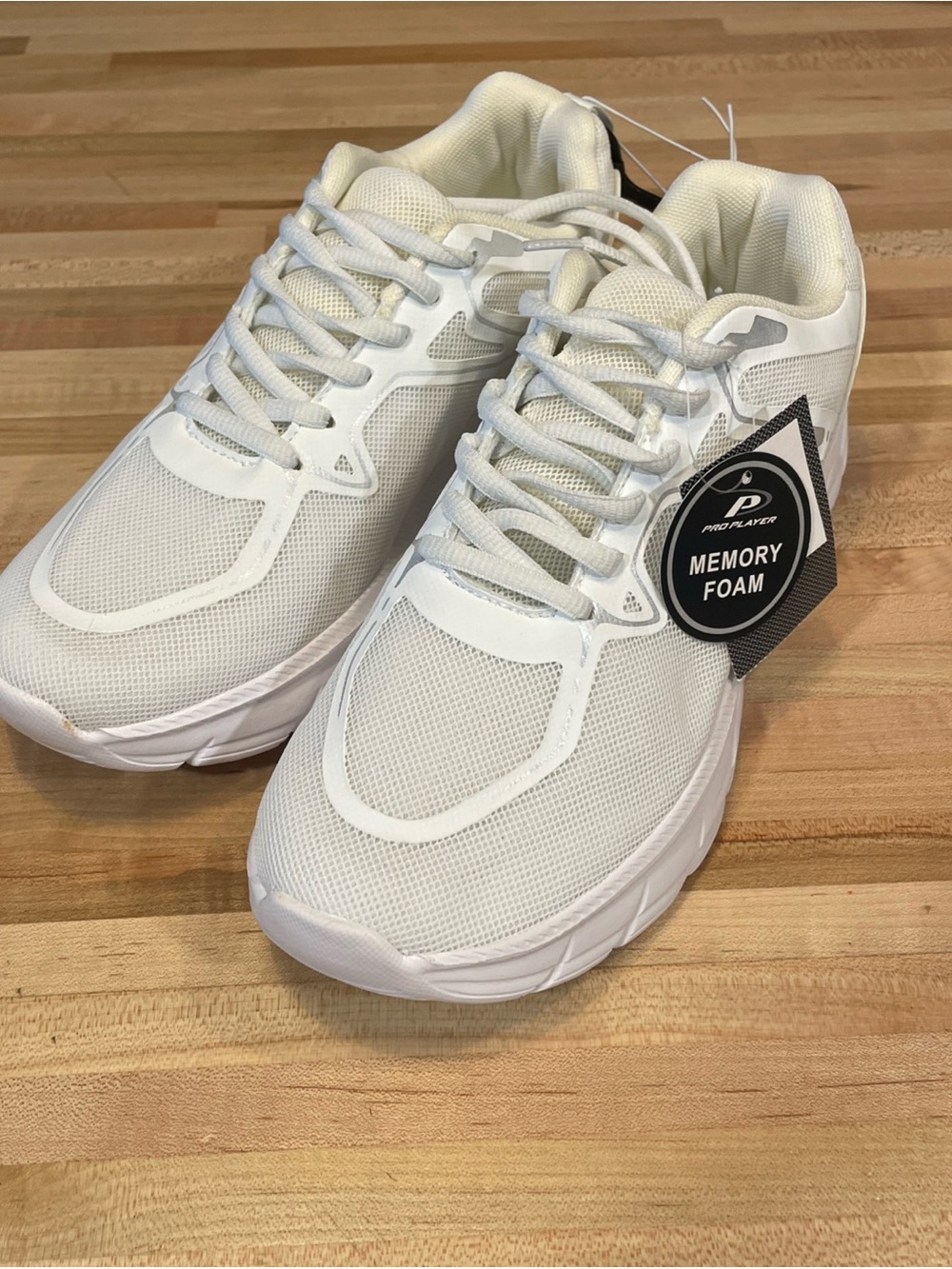 Pro Player Women's White Mesh Memory Foam Athletic Sneakers
